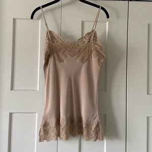 Gold Hawk Silk & lace trim Cami